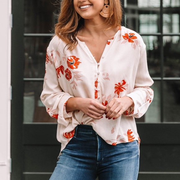 Gentle Fawn floral top - size small - Picture 1 of 6